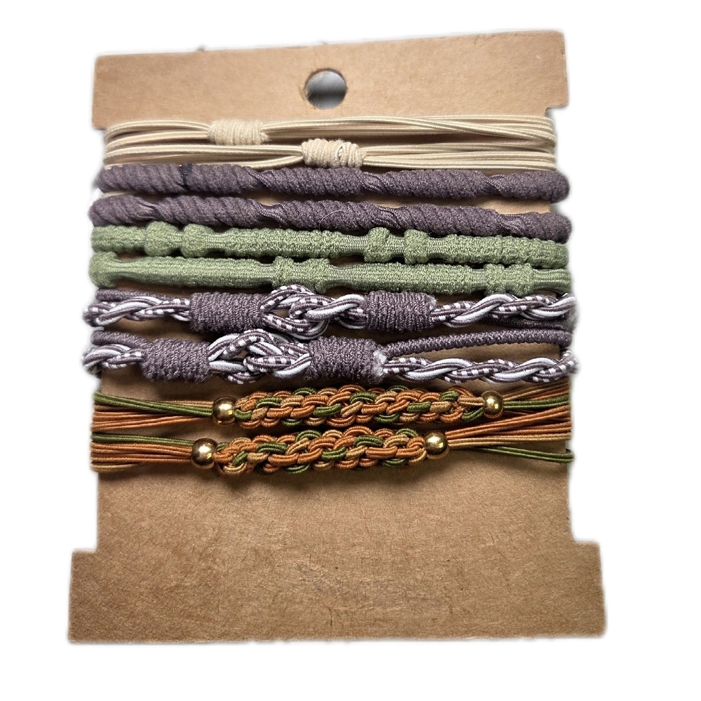Elegant Multicolor Braided Bracelet Set